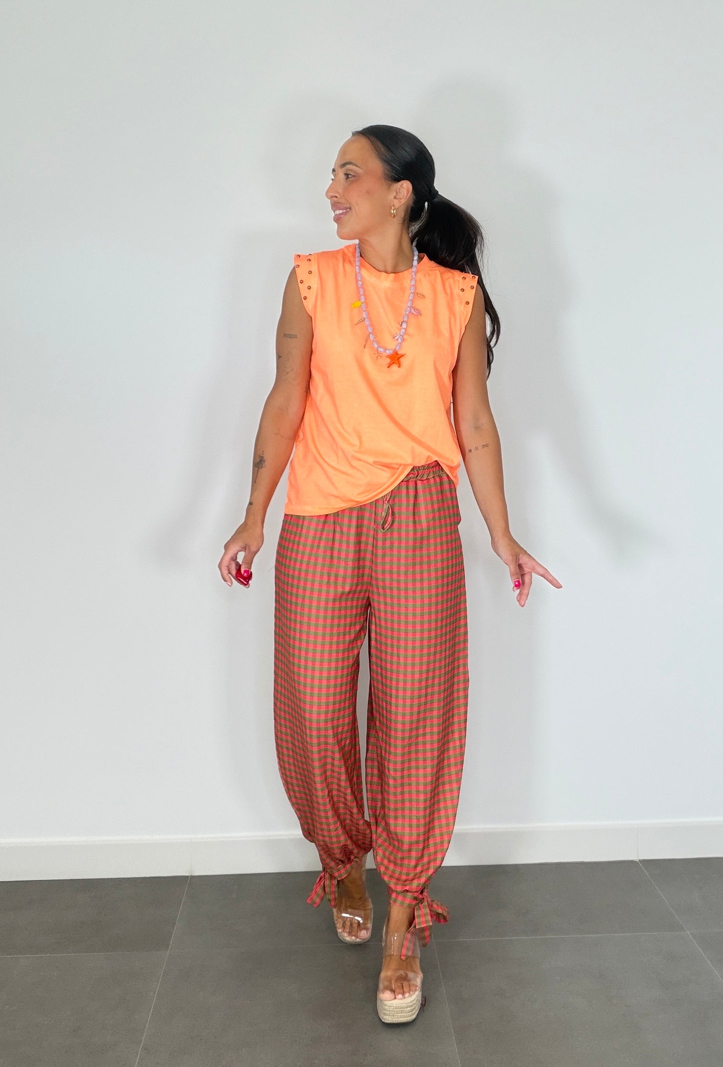 Pantalón BOMBACHO VICHY LAZADA