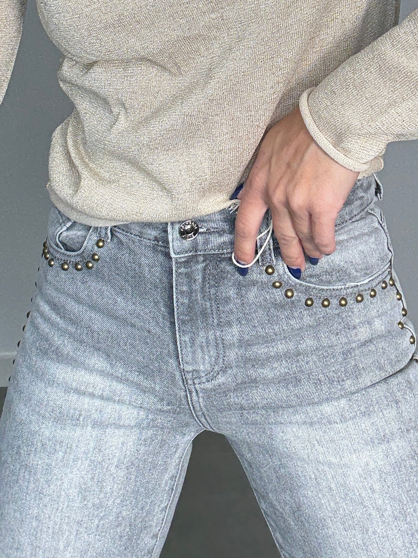 Denim TACHAS PLATA