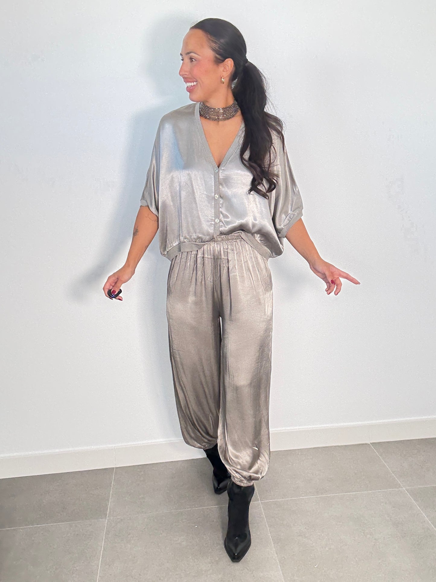 Pantalón SATINADO BOMBACHO