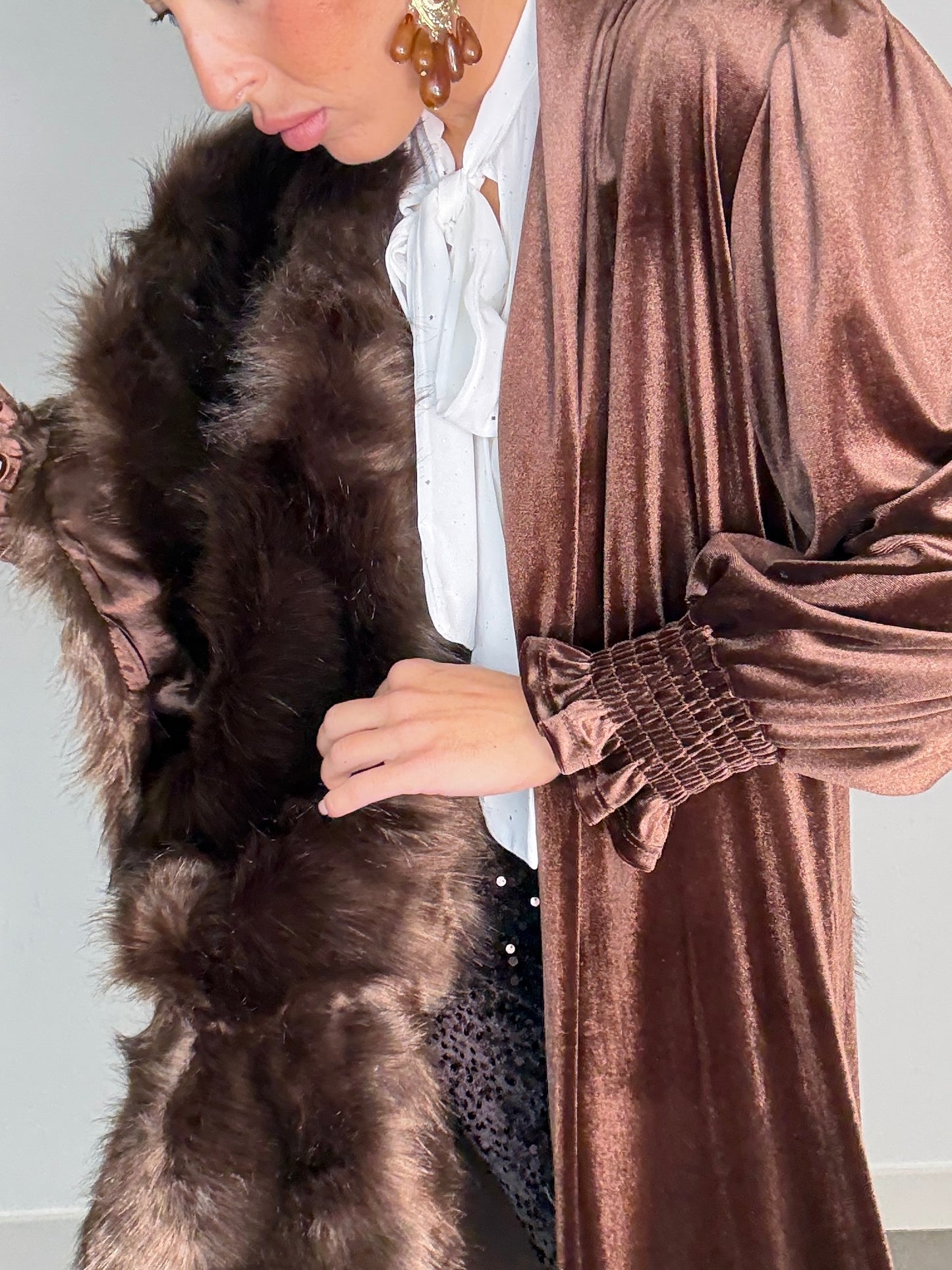 Casaca LARGA TERCIOPELO