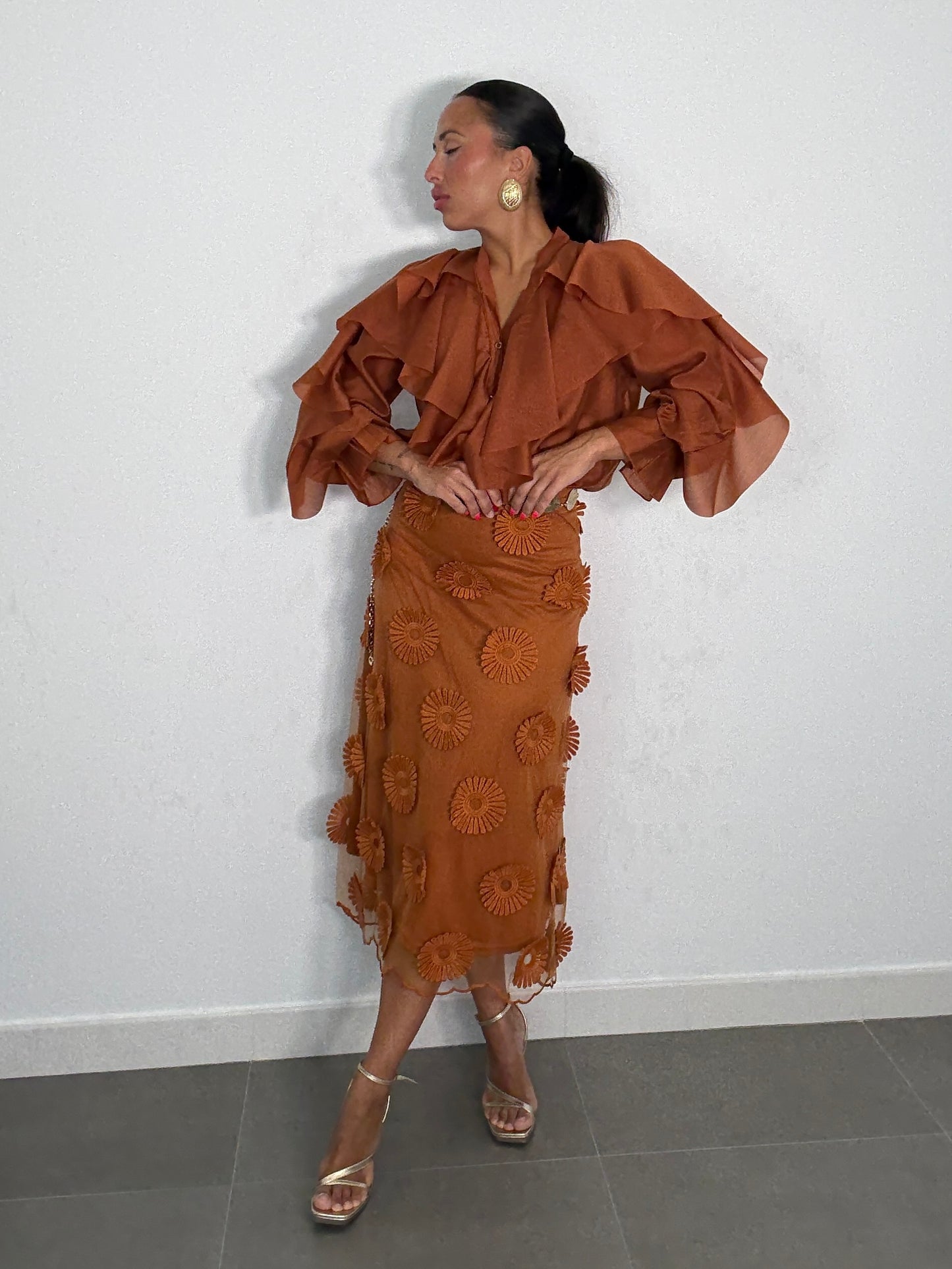 Falda FLORES RELIEVE