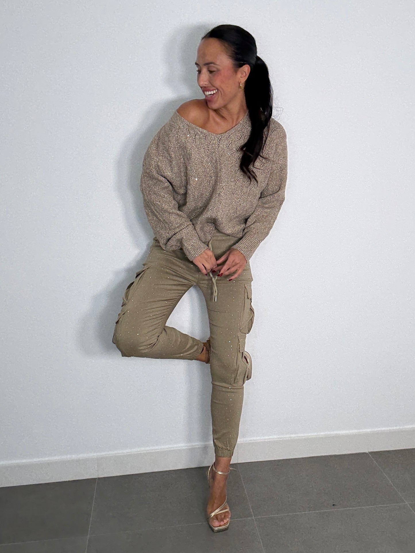 Pantalón ELÁSTICO BRILLO CARGO
