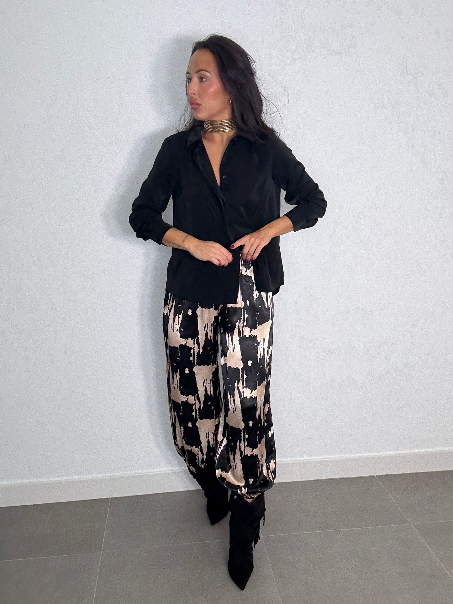 Pantalón BOMBACHO SATINADO ESTAMPADO