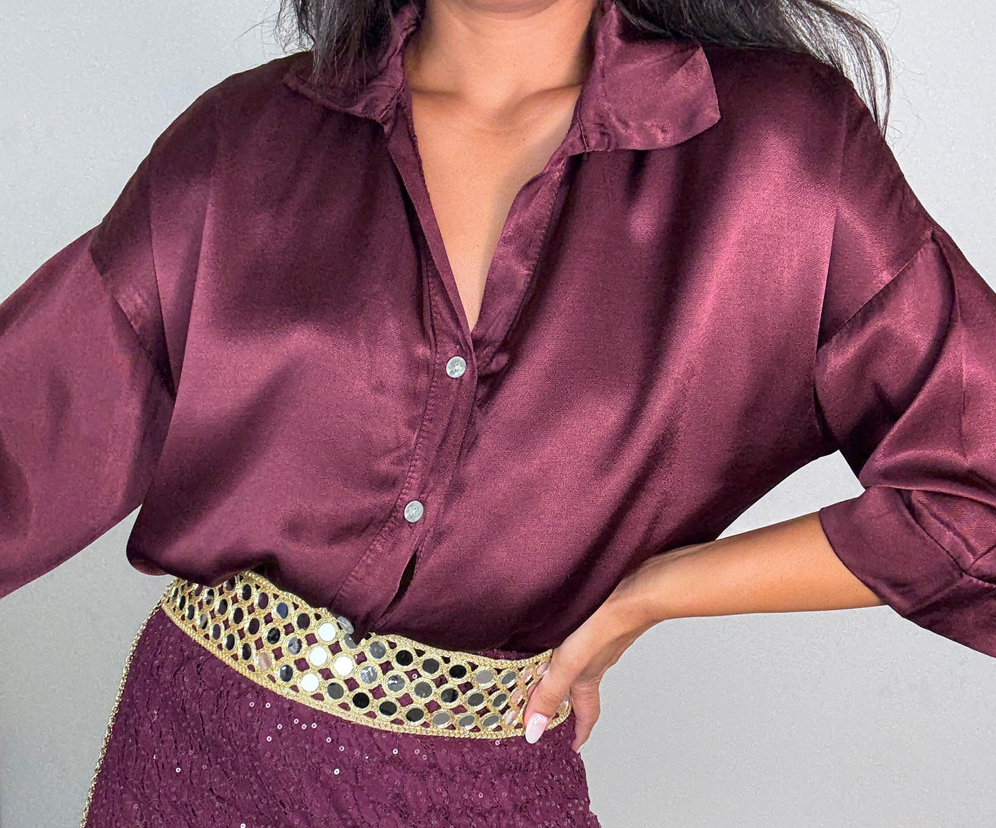 Camisa SATINADA OVERSIZE