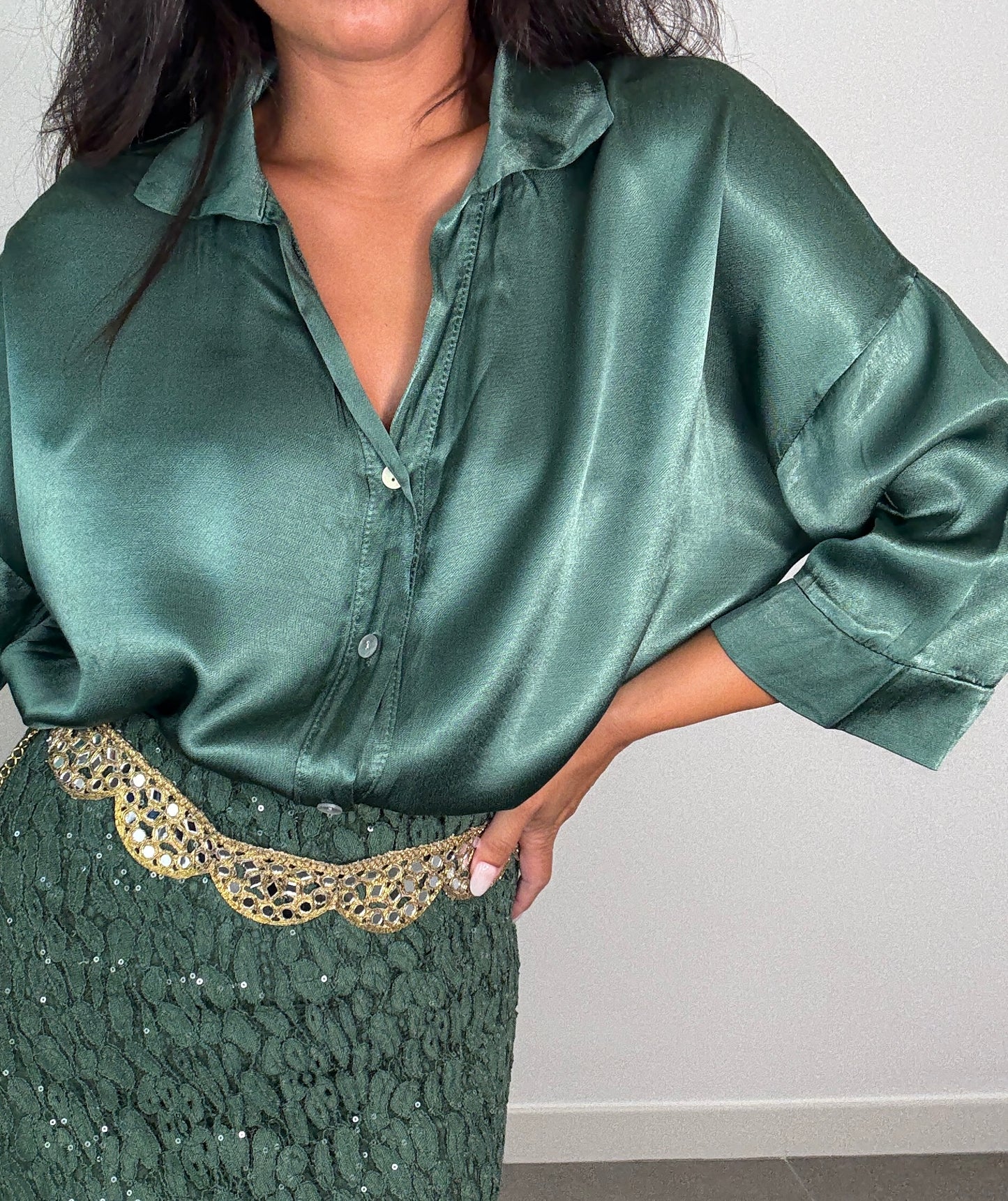 Camisa SATINADA OVERSIZE