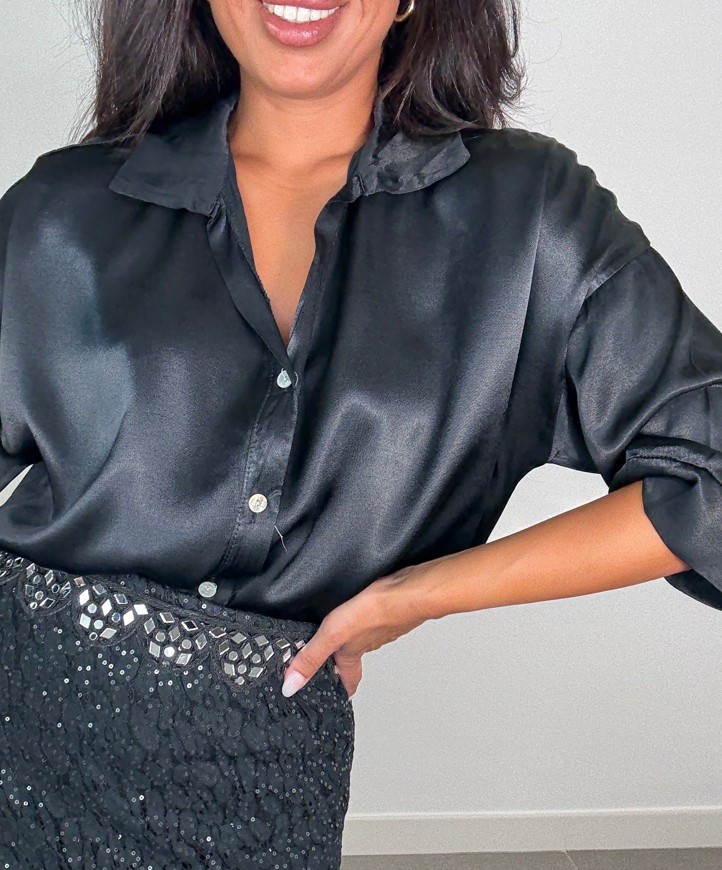 Camisa SATINADA OVERSIZE
