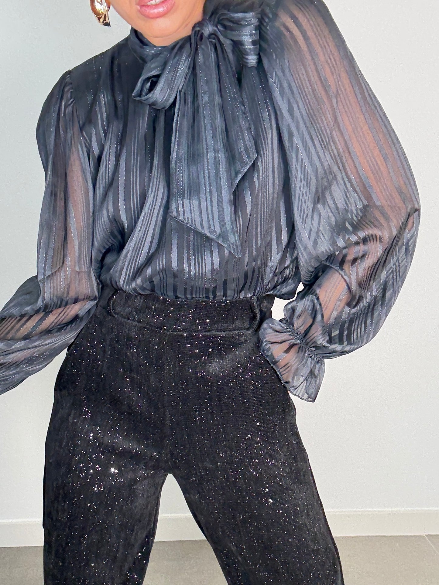 Camisa RAYA METALIZADA