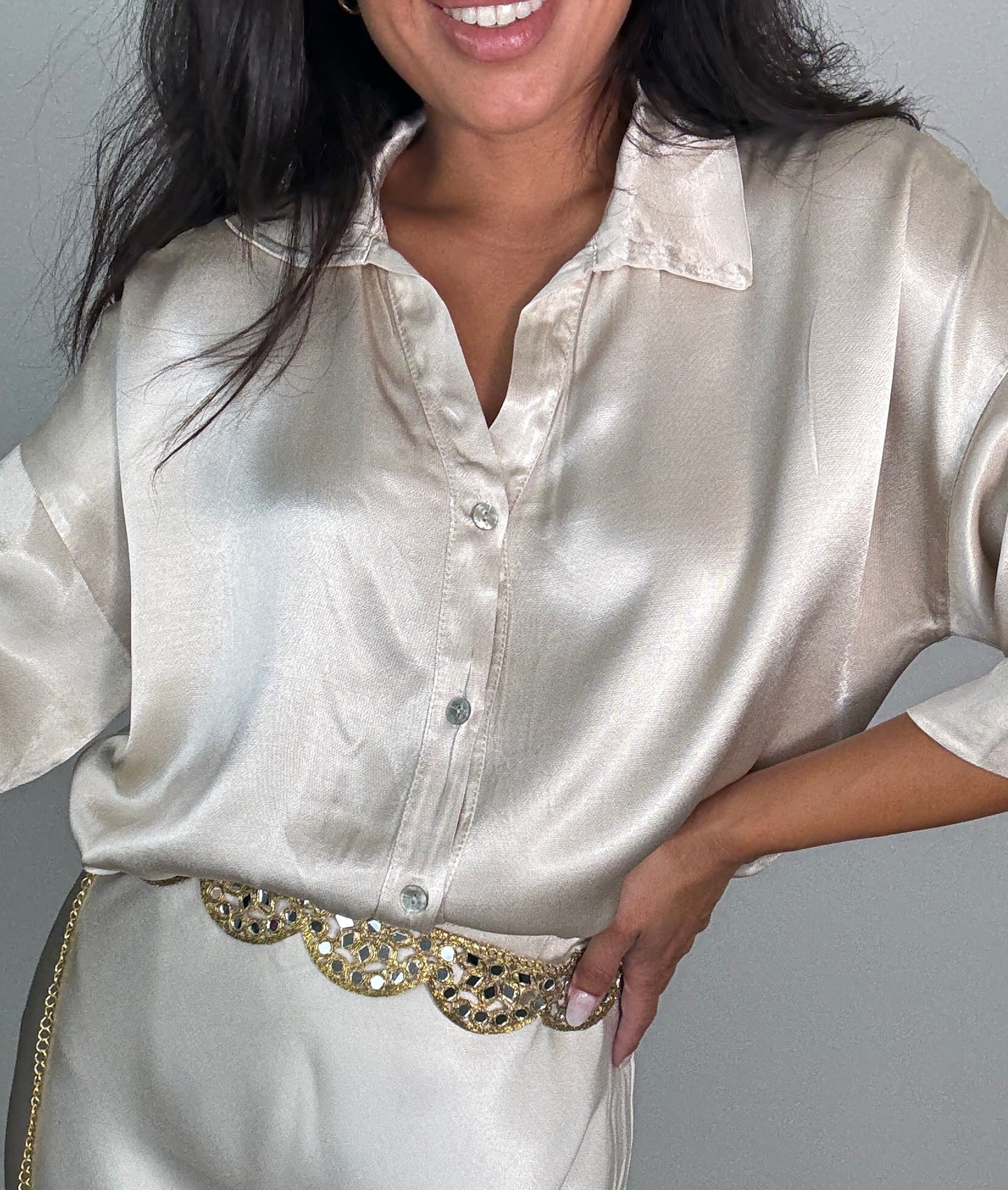 Camisa SATINADA OVERSIZE