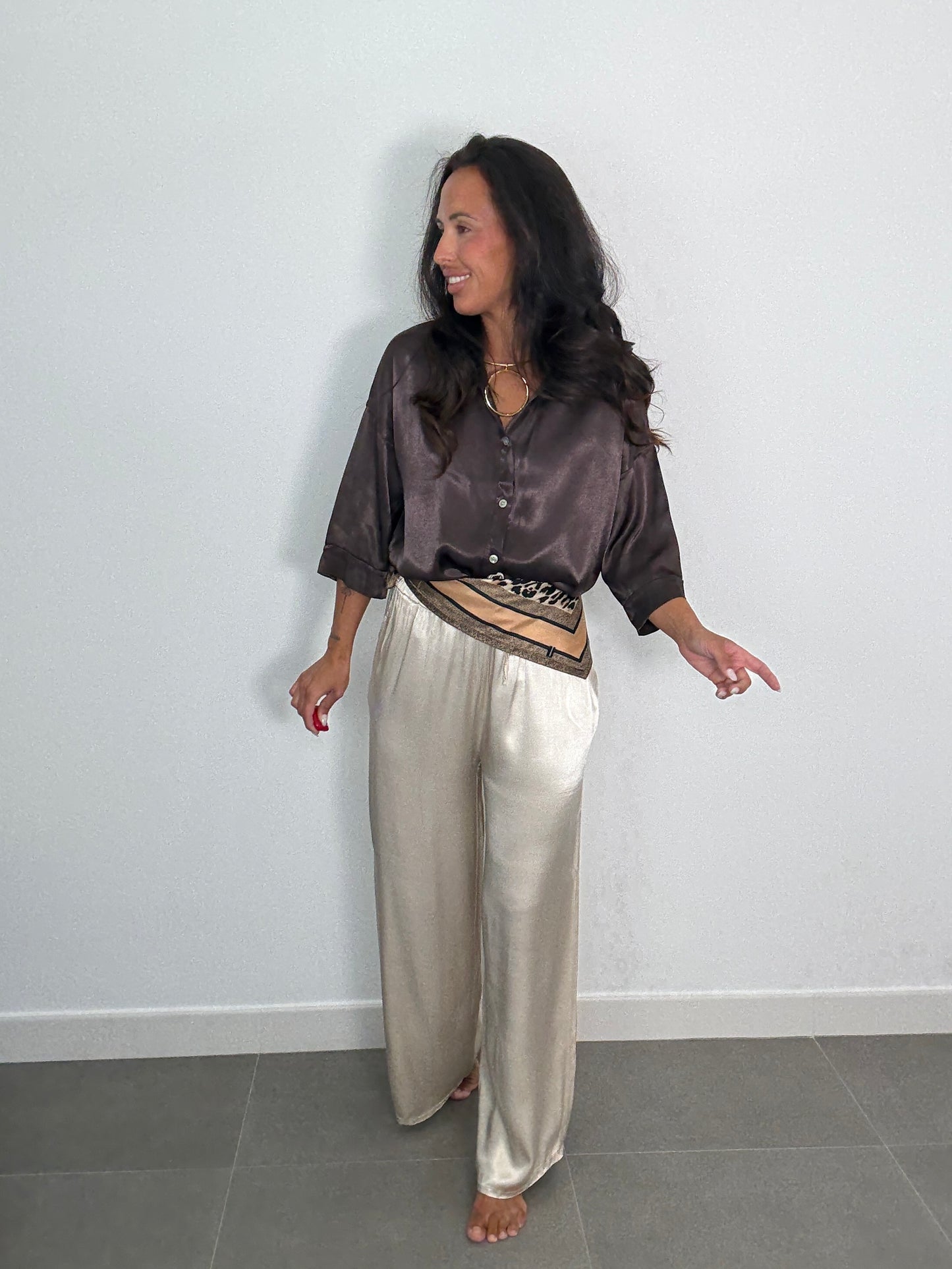 Camisa SATINADA OVERSIZE