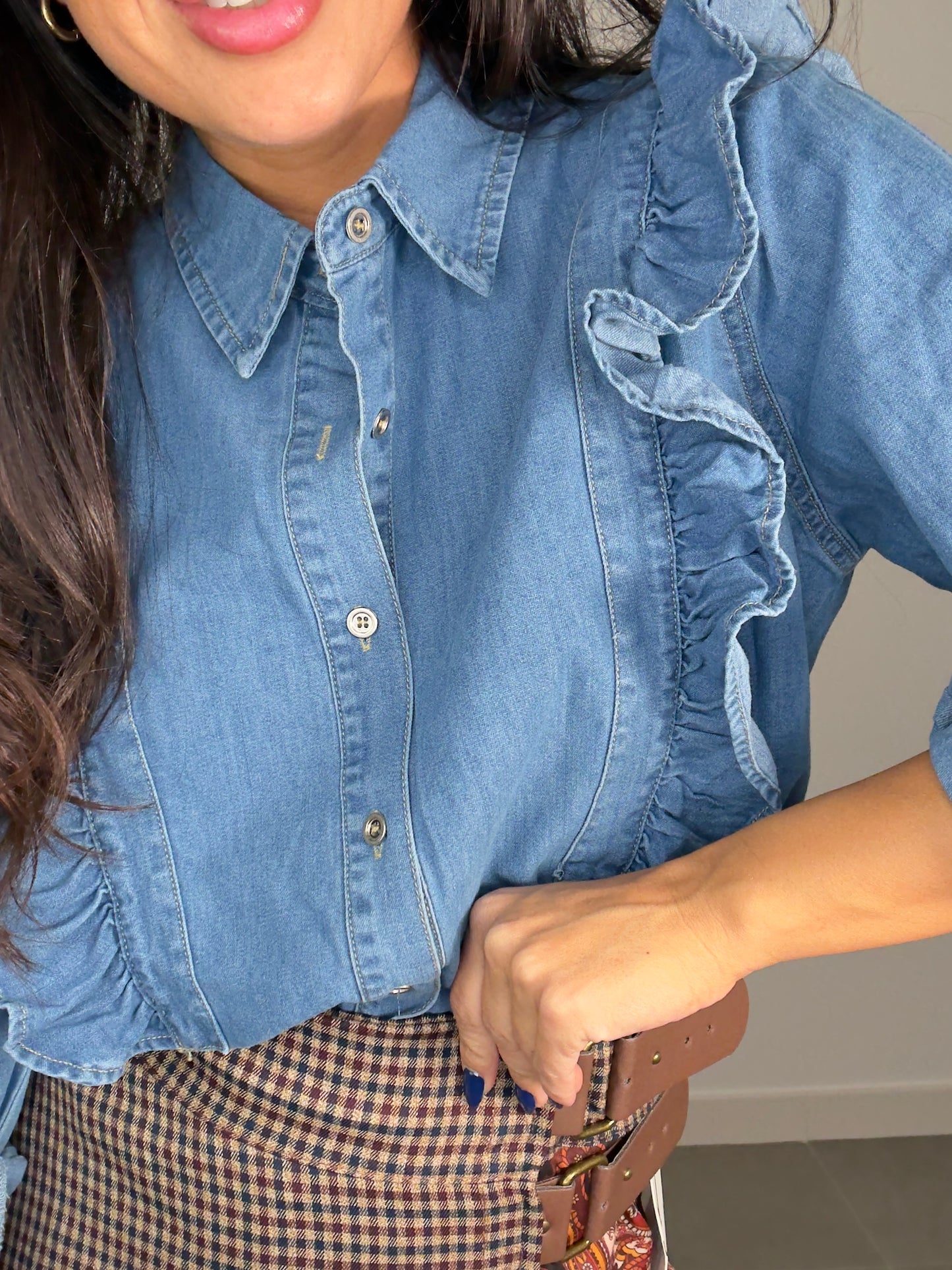Camisa DENIM VOLANTES