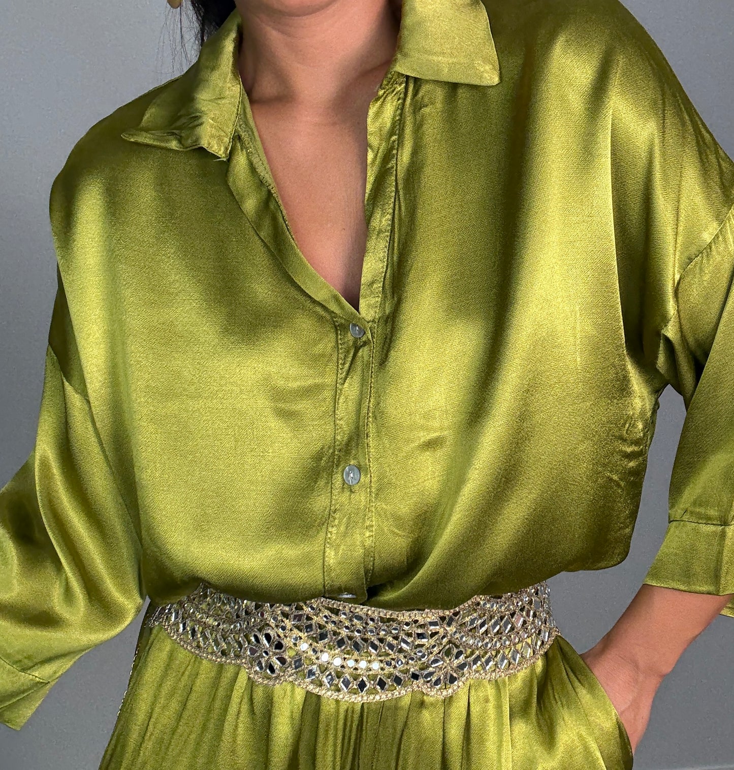 Camisa SATINADA OVERSIZE