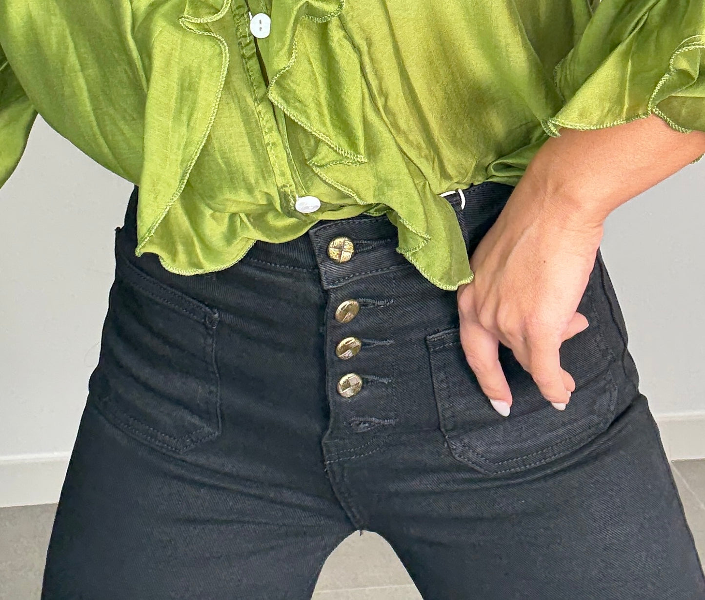 Denim BOTONES DORADOS
