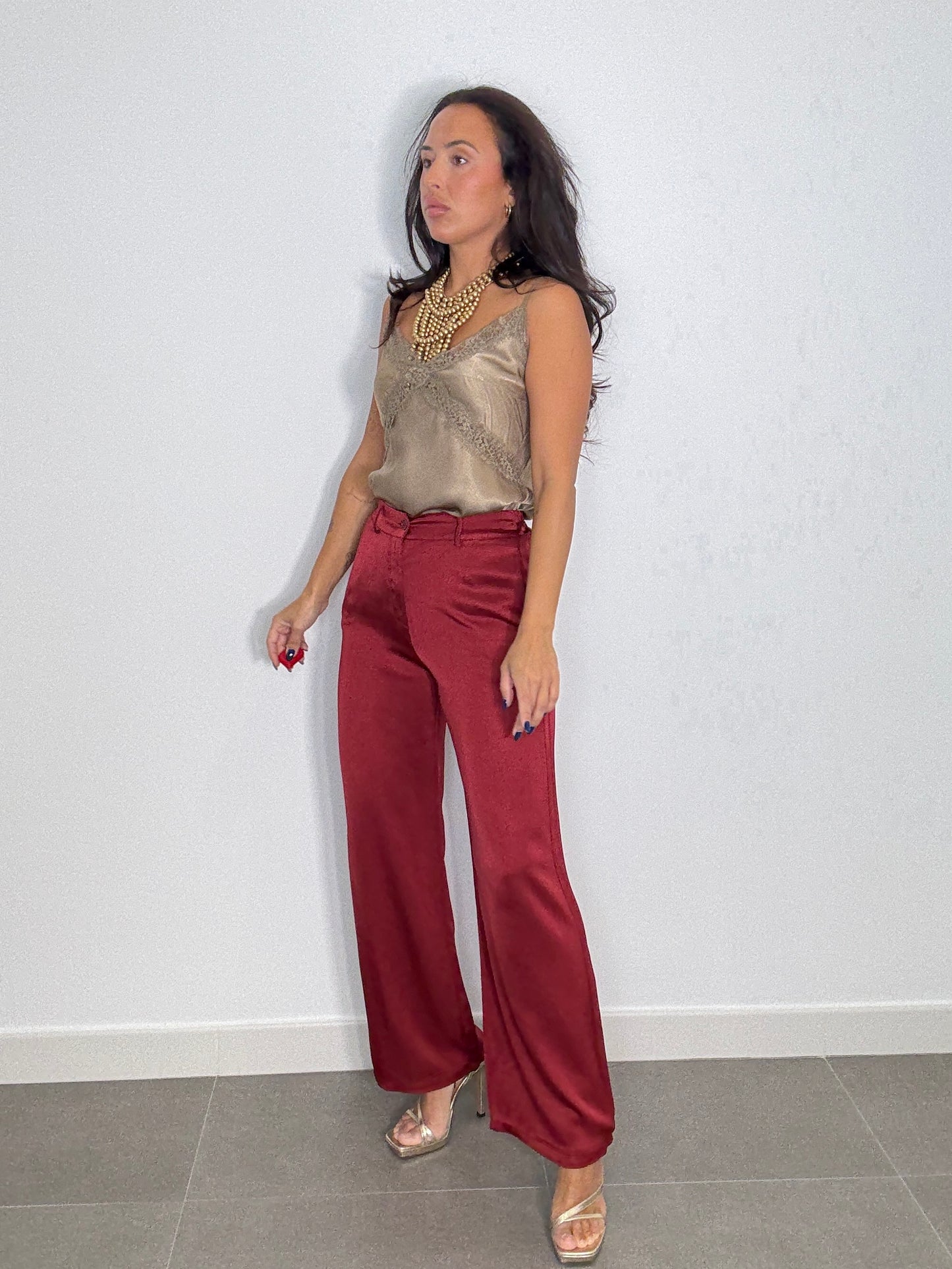 Pantalón SATINADO BOTÓN
