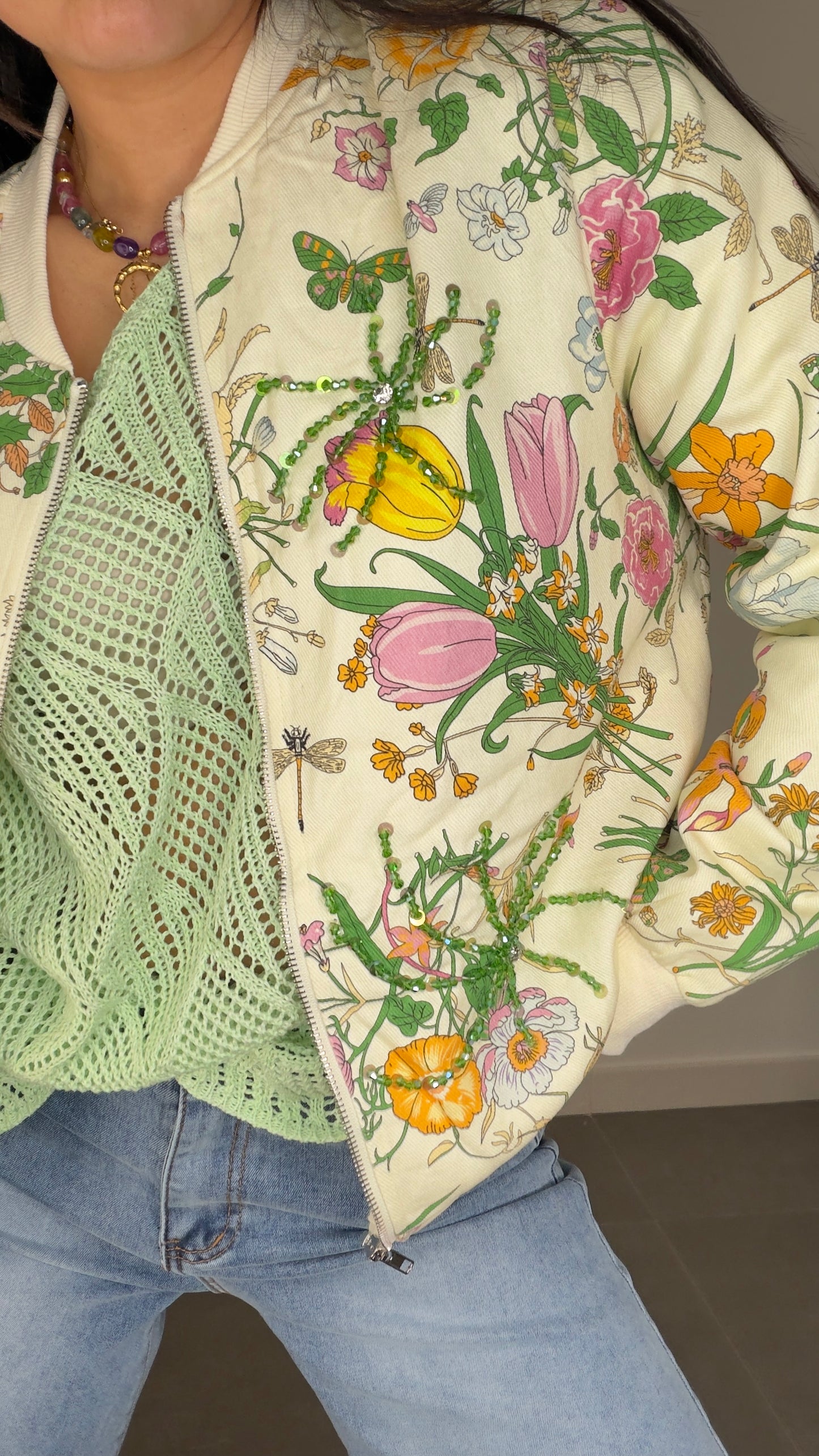 Chaqueta CREMALLERA ESTAMPADA