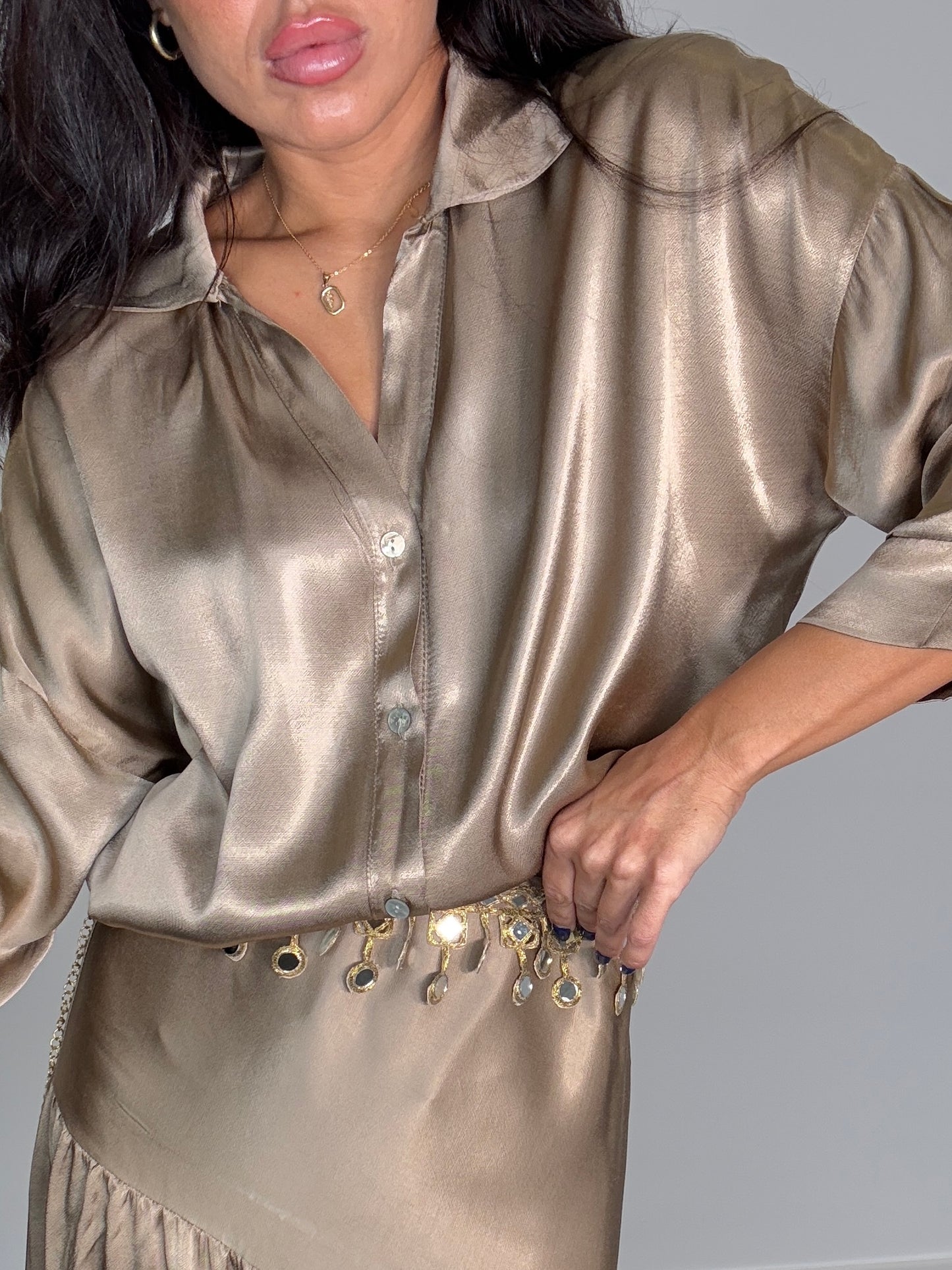 Camisa SATINADA OVERSIZE