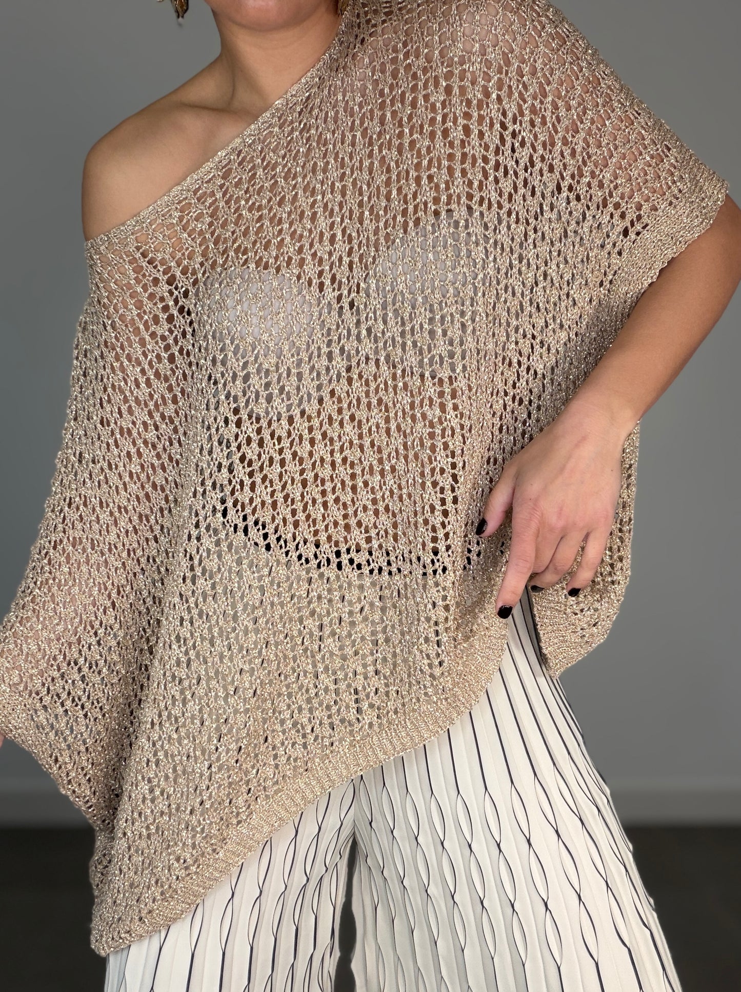 Poncho RED METALIZADO