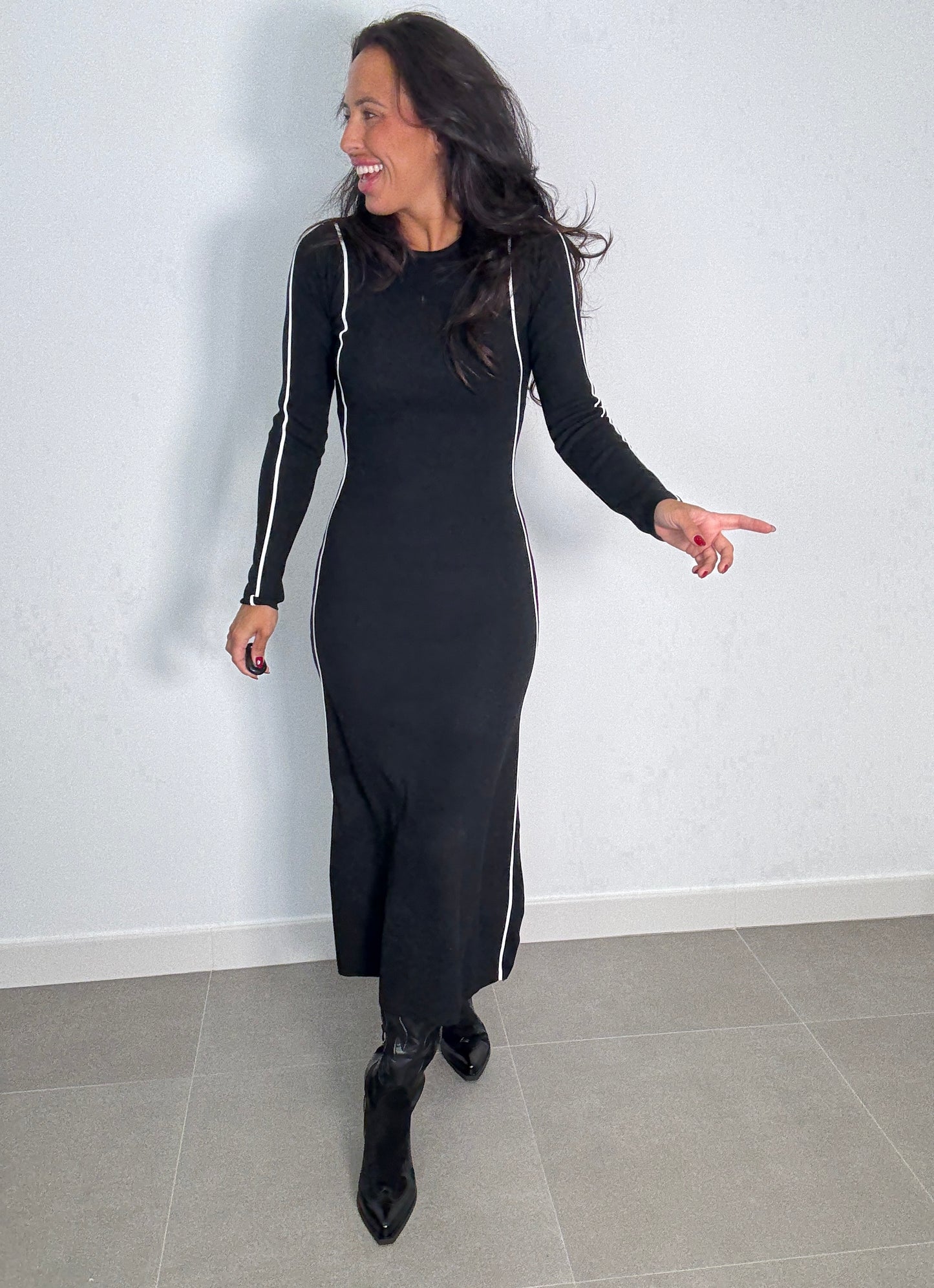 Vestido PUNTO RAYAS LATERALES