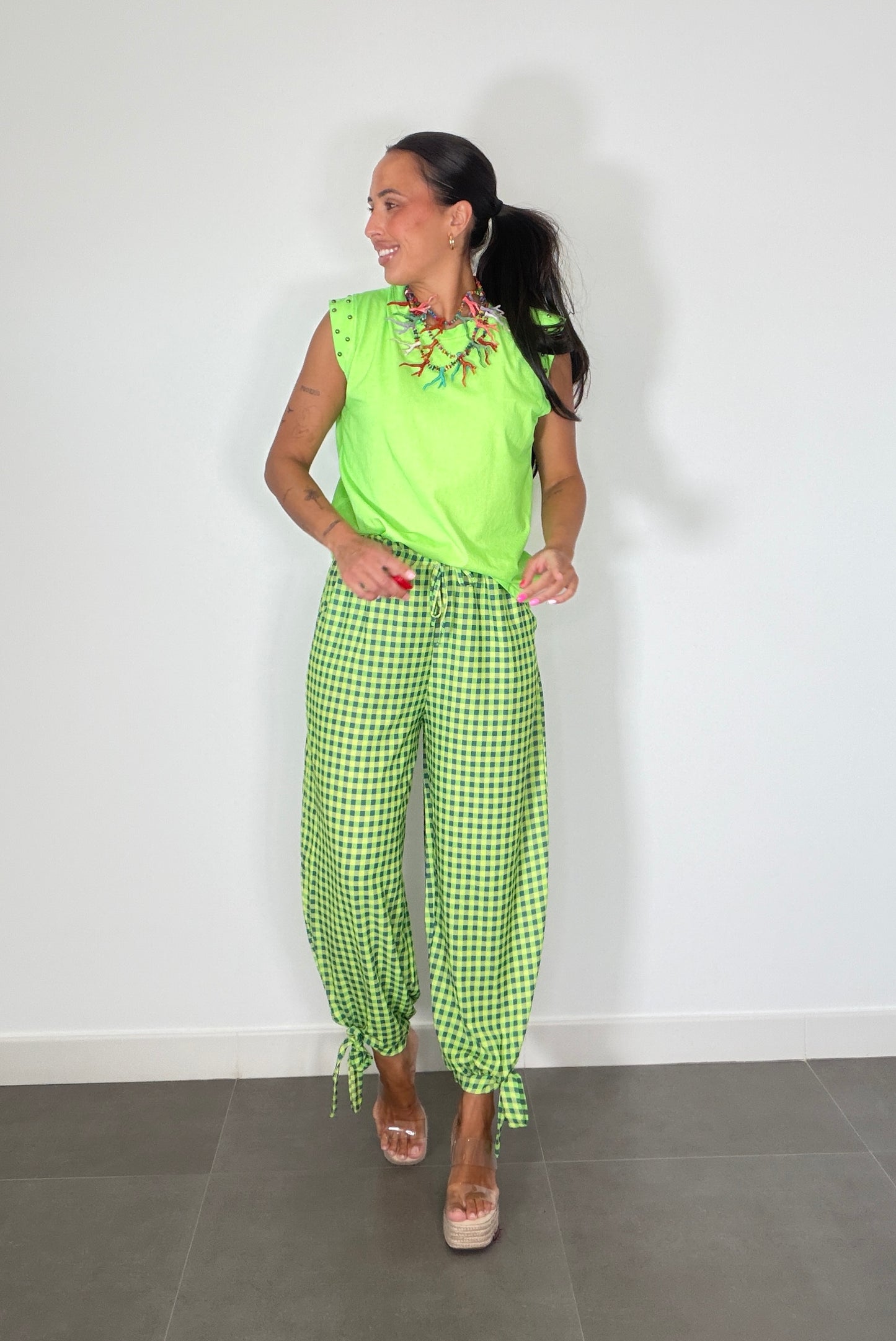 Pantalón BOMBACHO VICHY LAZADA