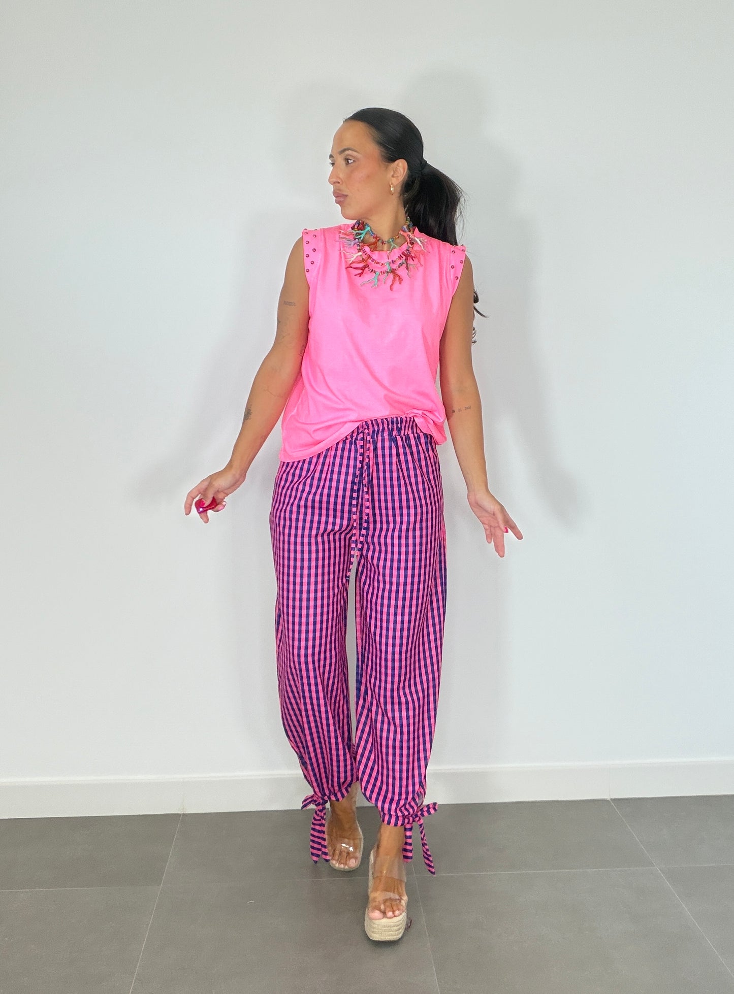 Pantalón BOMBACHO VICHY LAZADA