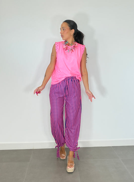 Pantalón BOMBACHO VICHY LAZADA