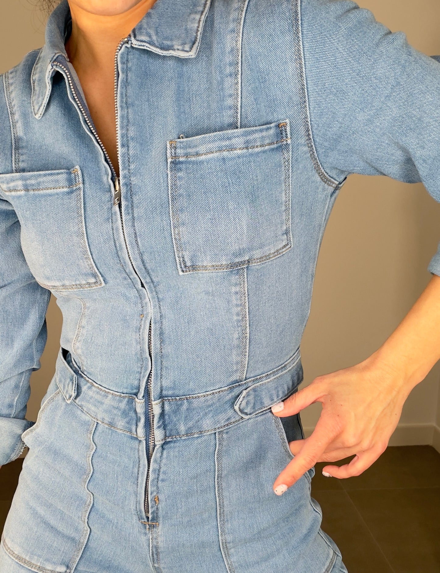 Mono DENIM CREMALLERA