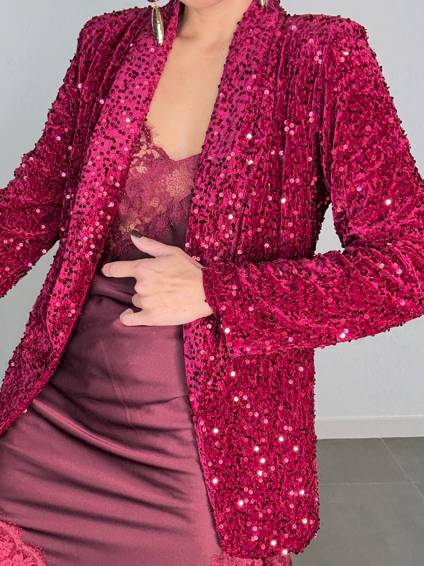 Chaqueta LENTEJUELAS Y TERCIOPELO