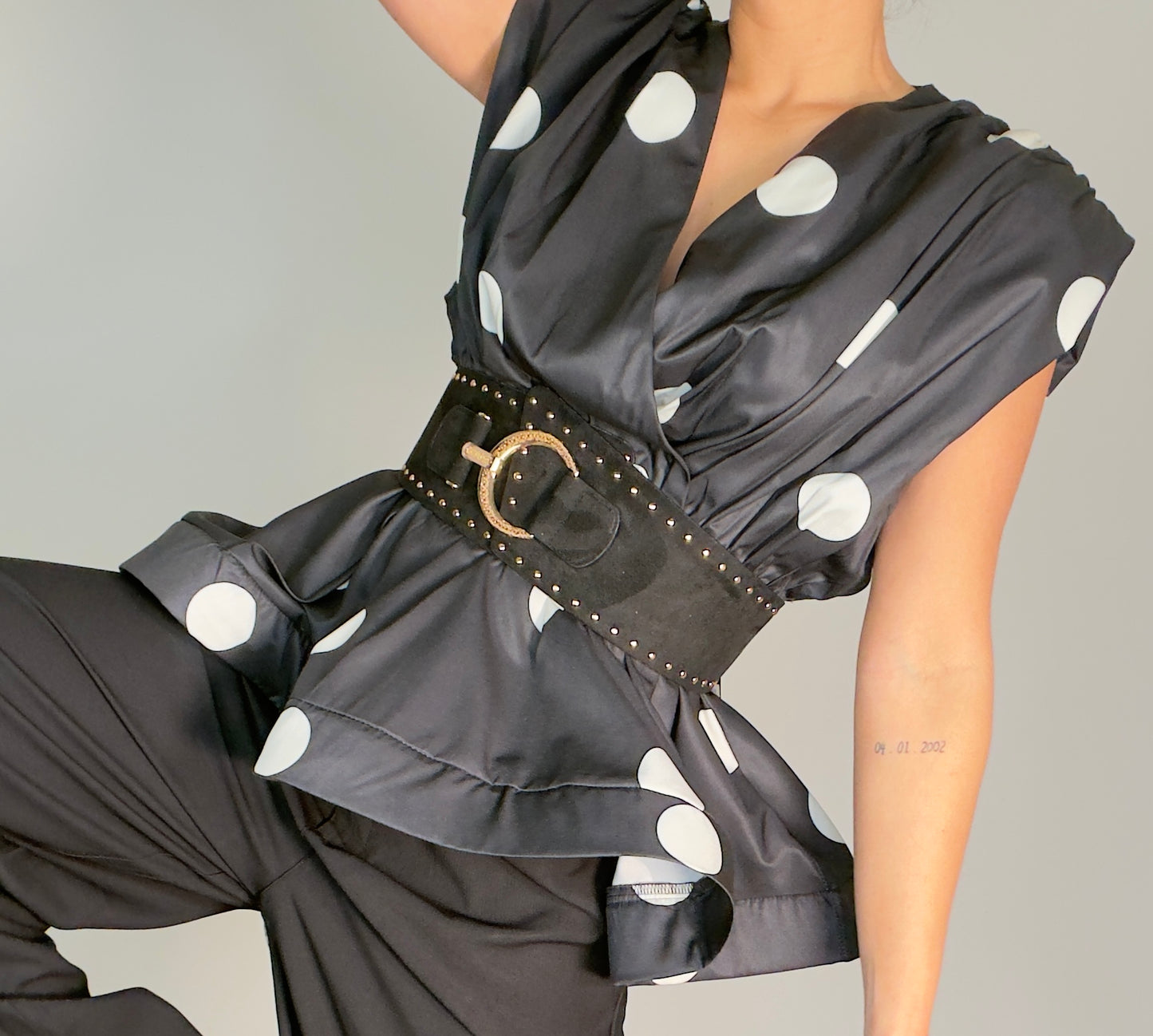 Camisa LUNARES CINTURÓN ELÁSTICO