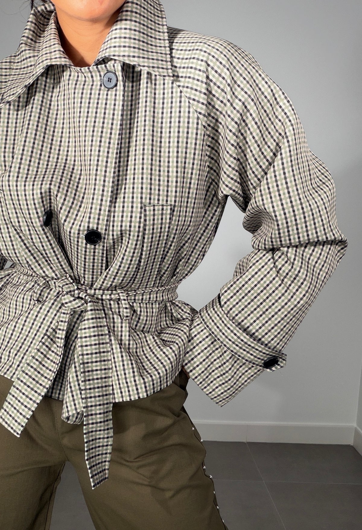 Gabardina CORTA VICHY