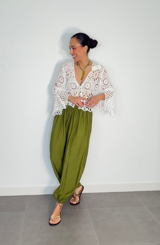 Pantalón EFECTO BAMBÚLA CORDÓN