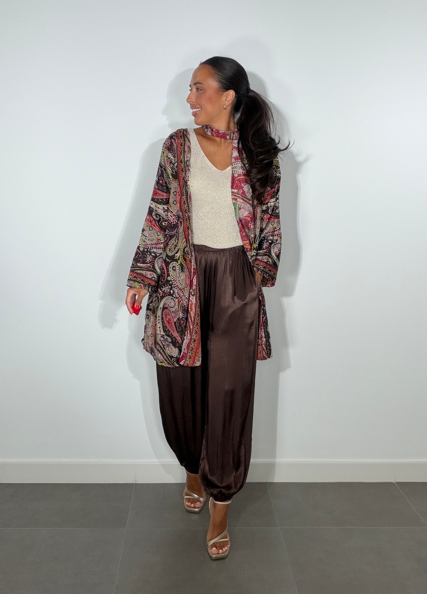 Kimono REVERSIBLE CORTO CACHEMIR