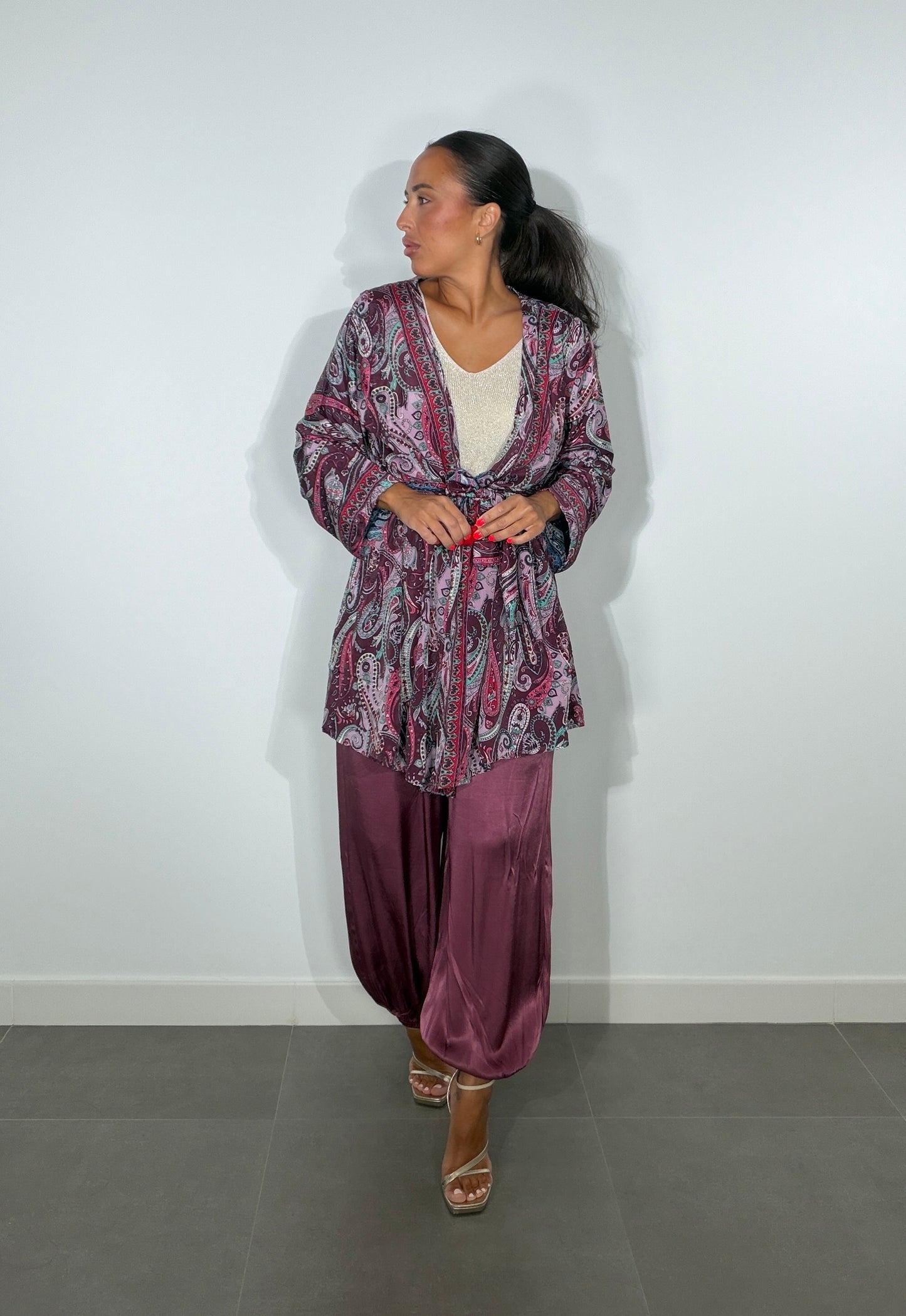 Kimono REVERSIBLE CORTO CACHEMIR