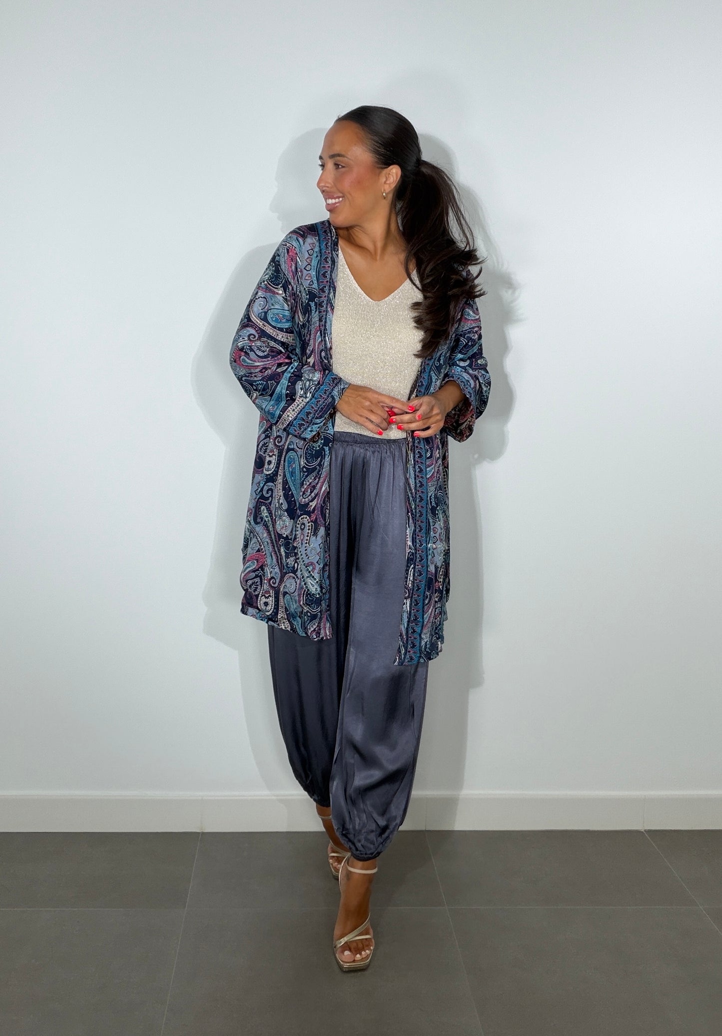 Kimono REVERSIBLE CORTO CACHEMIR