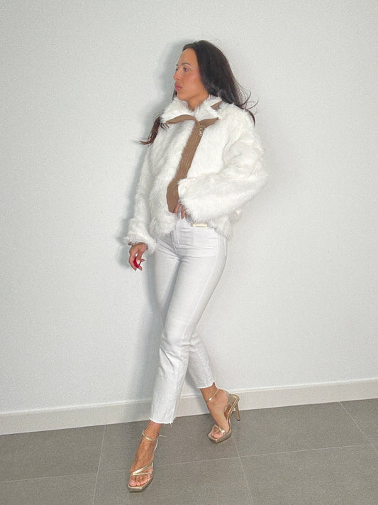 Chaqueta ANYA CONTRASTE CREMALLERA POLIPIEL