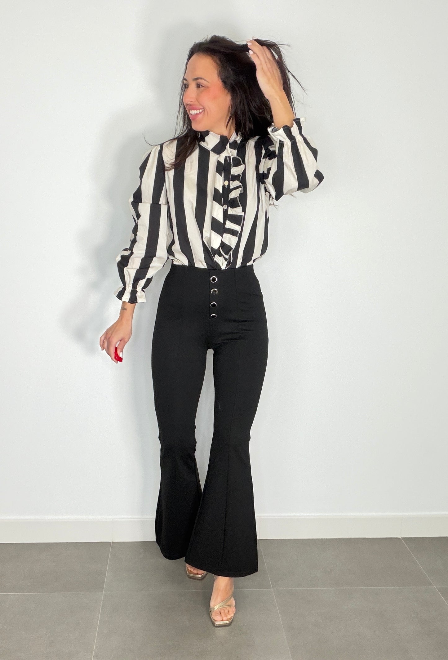 Pantalón PUNTO ROMA EFECTO CAMPANA