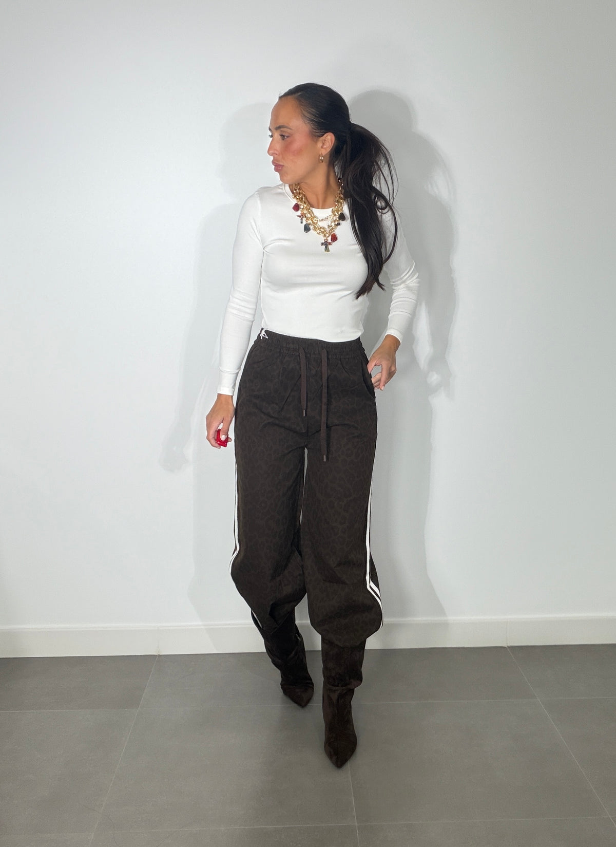 Pantalón RECTO ANIMAL PRINT RAYA
