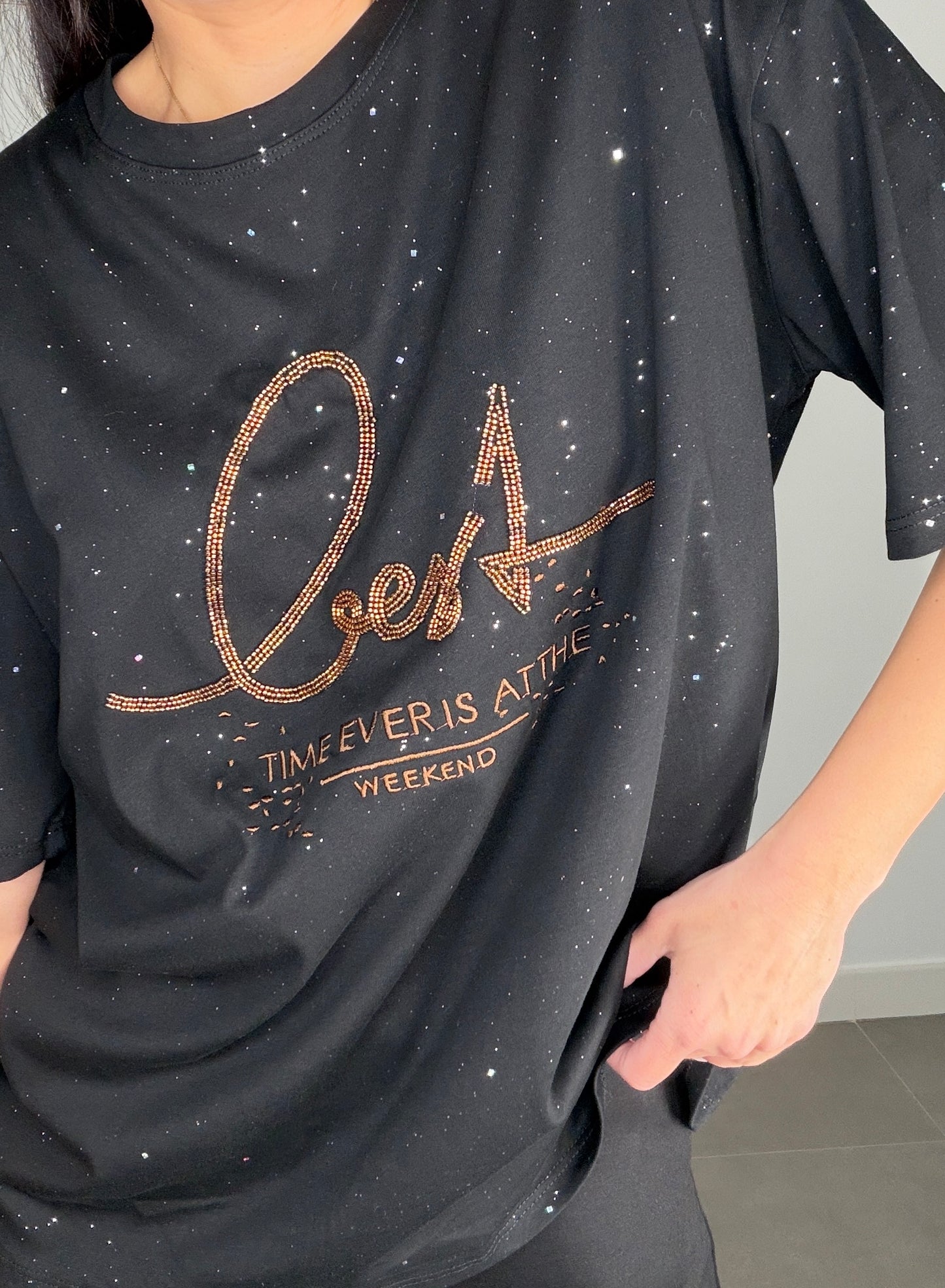 Camiseta GLITTER OVERSIZE