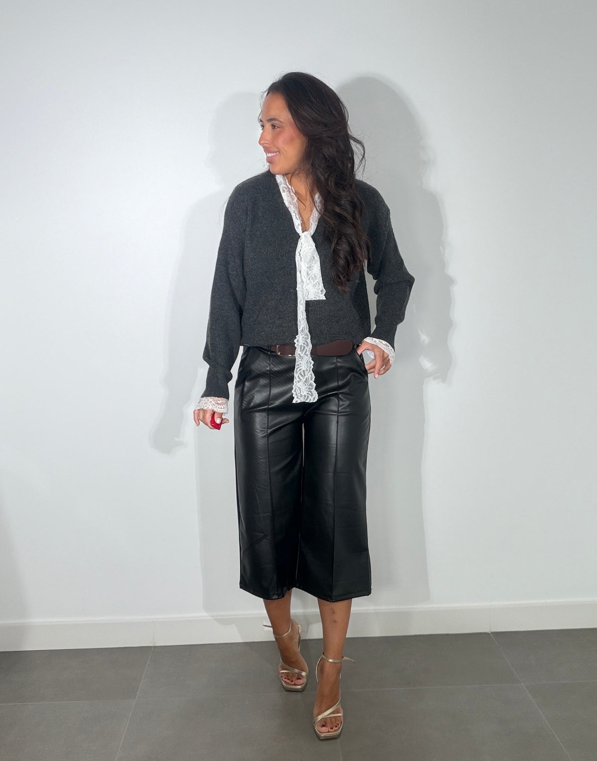 Pantalón CINTURÓN CULOTTE POLIPIEL