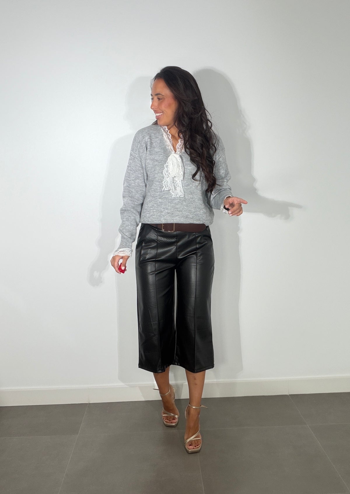 Pantalón CINTURÓN CULOTTE POLIPIEL