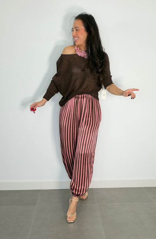 Pantalón BOMBACHO SATINADO RAYAS