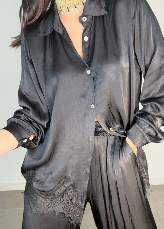 Camisa SATINADA ENCAJE