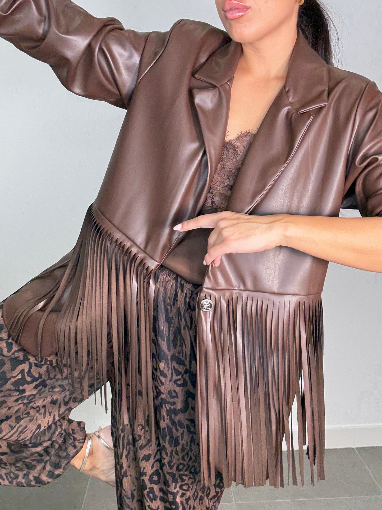 Chaqueta POLIPIEL FLECOS MÍA