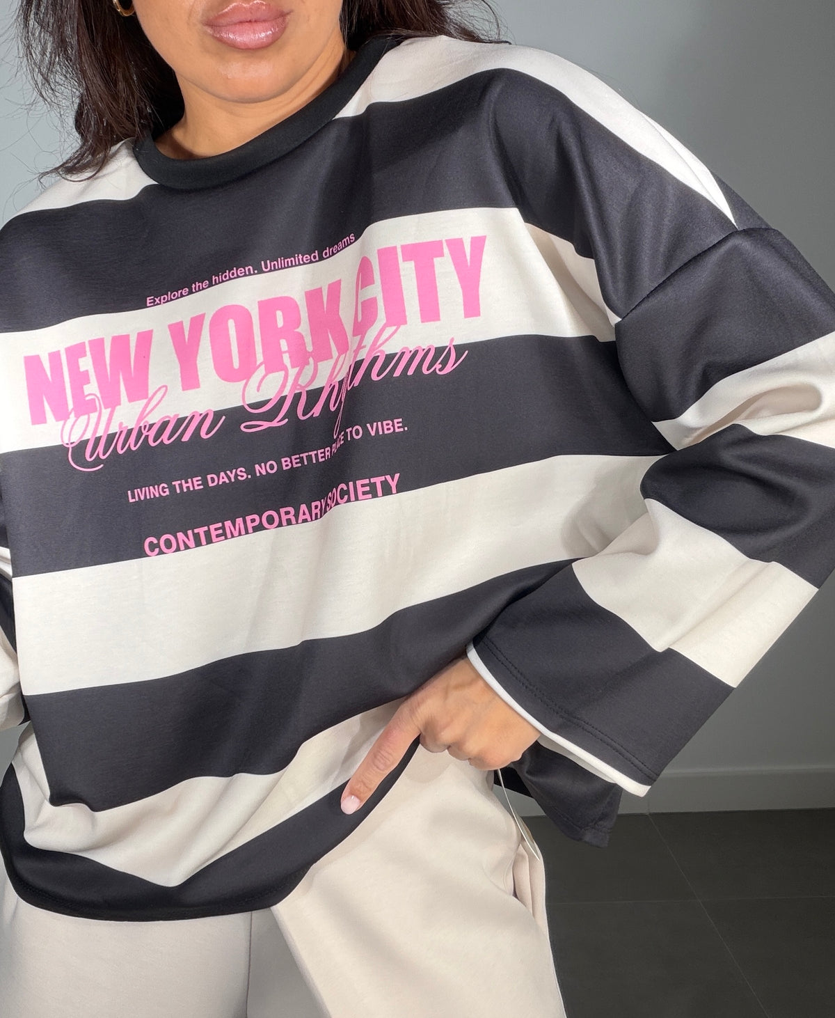 Sudadera RAYAS CAPA DE AIRE NEW YORK