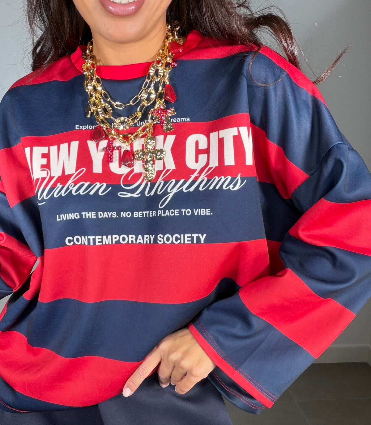 Sudadera RAYAS CAPA DE AIRE NEW YORK
