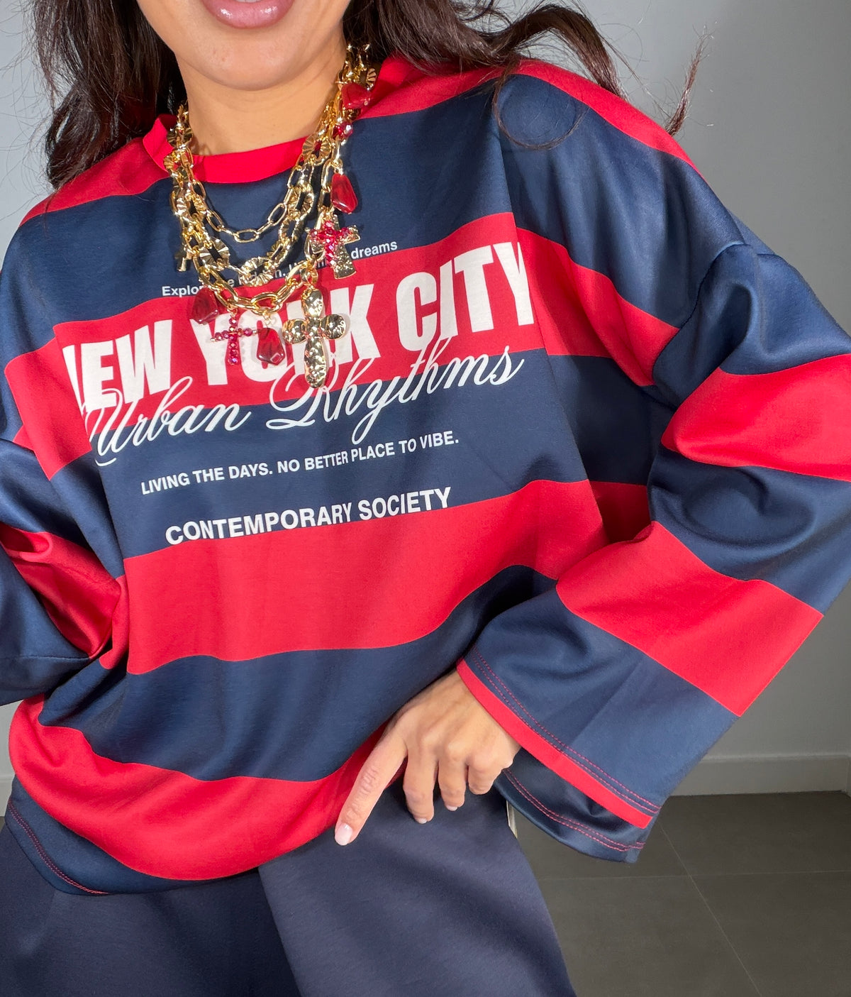 Sudadera RAYAS CAPA DE AIRE NEW YORK
