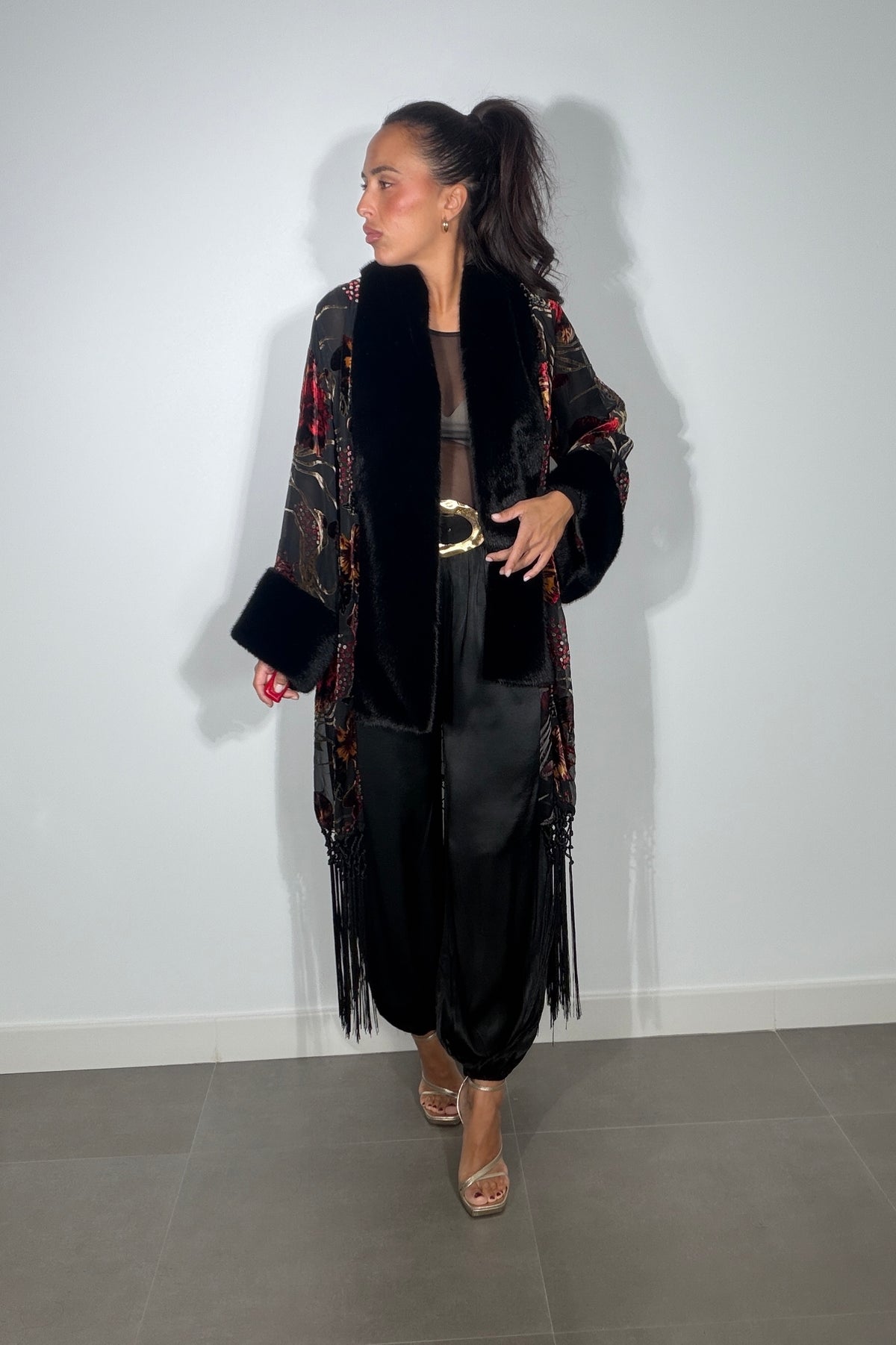 Kimono TERCIOPELO FLECOS
