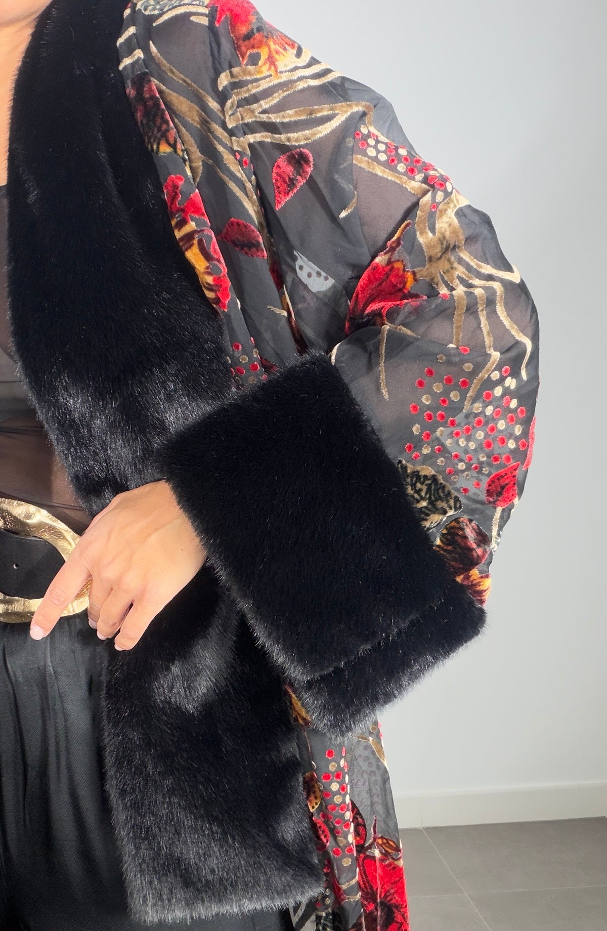 Kimono TERCIOPELO FLECOS