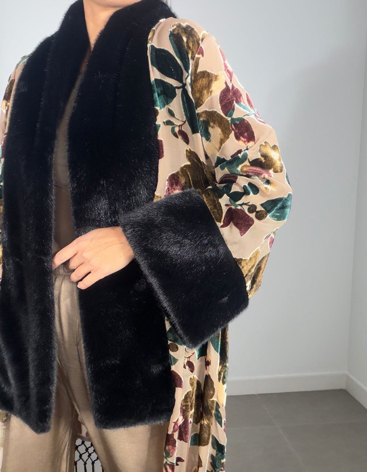 Kimono TERCIOPELO FLECOS