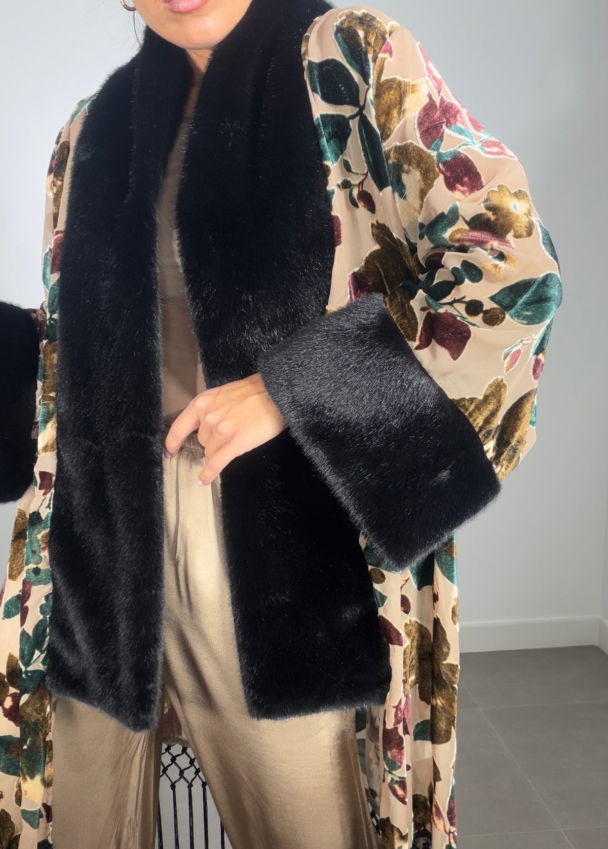Kimono TERCIOPELO FLECOS