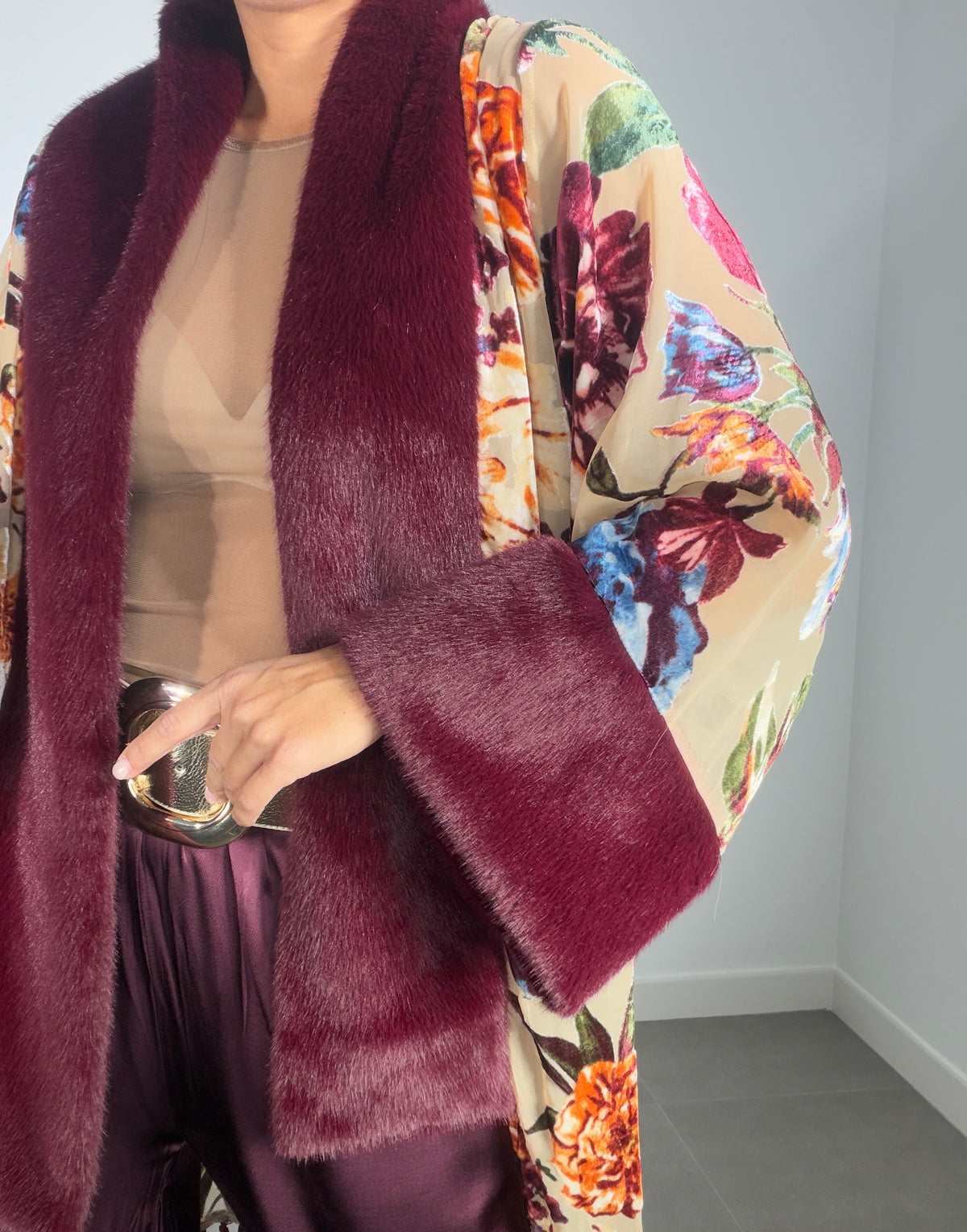 Kimono TERCIOPELO FLECOS