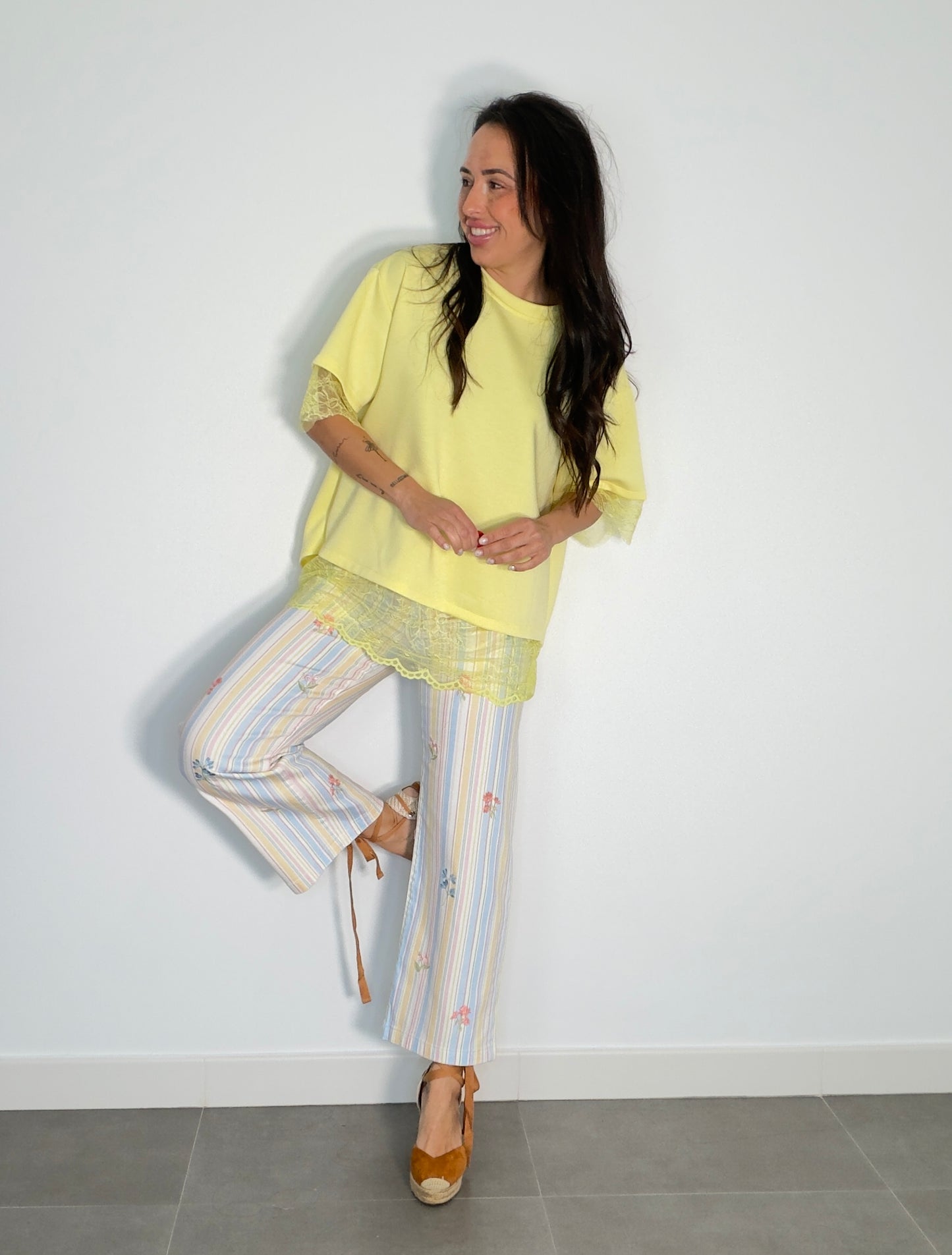 Pantalón RAYAS BORDADO